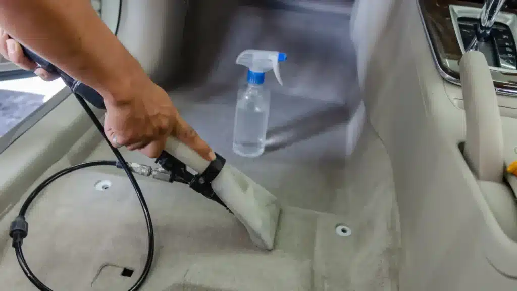 Vacuuming Car Carpet